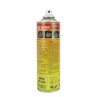 HERIOS 500 Ml High Gloss Longest Lasting Tire Silicone Coating Cleaner Polish Tire Shine Spray No Foam