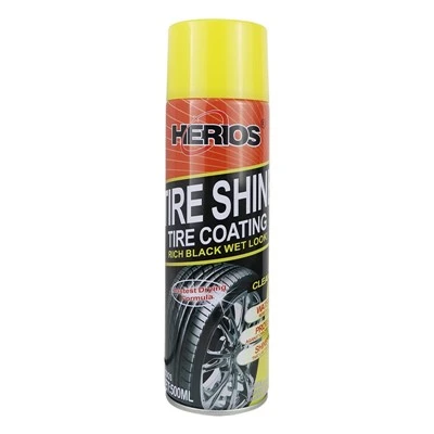 HERIOS 500 Ml High Gloss Longest Lasting Tire Silicone Coating Cleaner Polish Tire Shine Spray No Foam